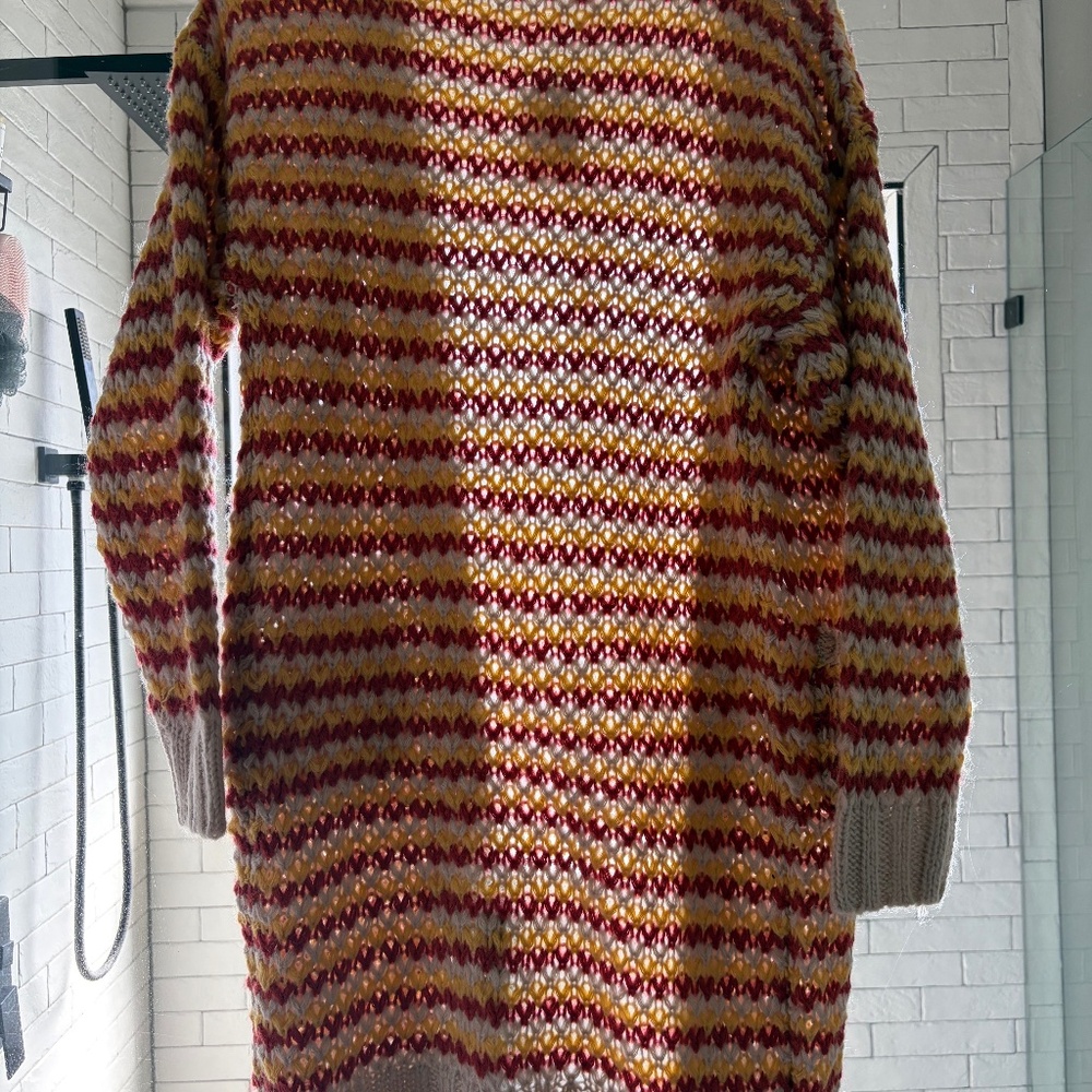 Crochet long cardigan